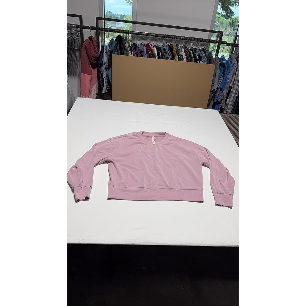 Lululemon Pink Crew Neck Relaxed Fit Sweatshirt Women's Size 8 Casual Fall
